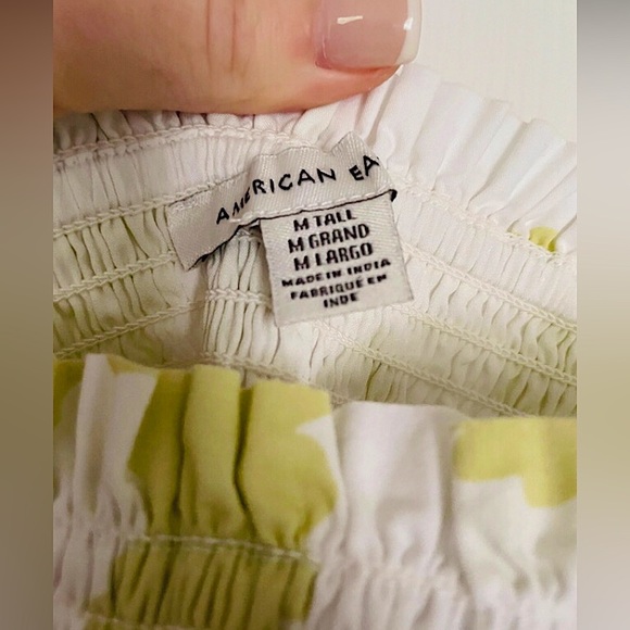 🆕🔥AMERICAN EAGLE 🦅 SUPER CUTE PRETTY GREEN&WHITE ADJUSTABLE STRAPS MINI DRESS - Picture 4 of 4